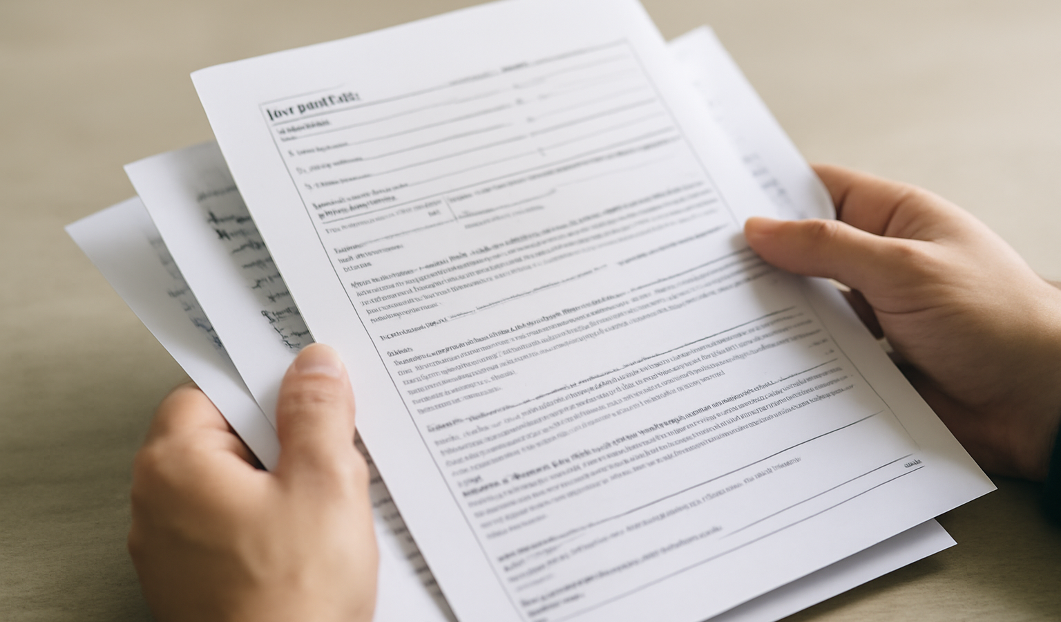 mains tenant des documents administratifs