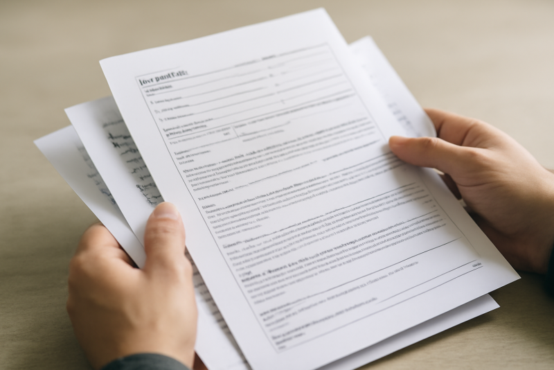 mains tenant des documents administratifs