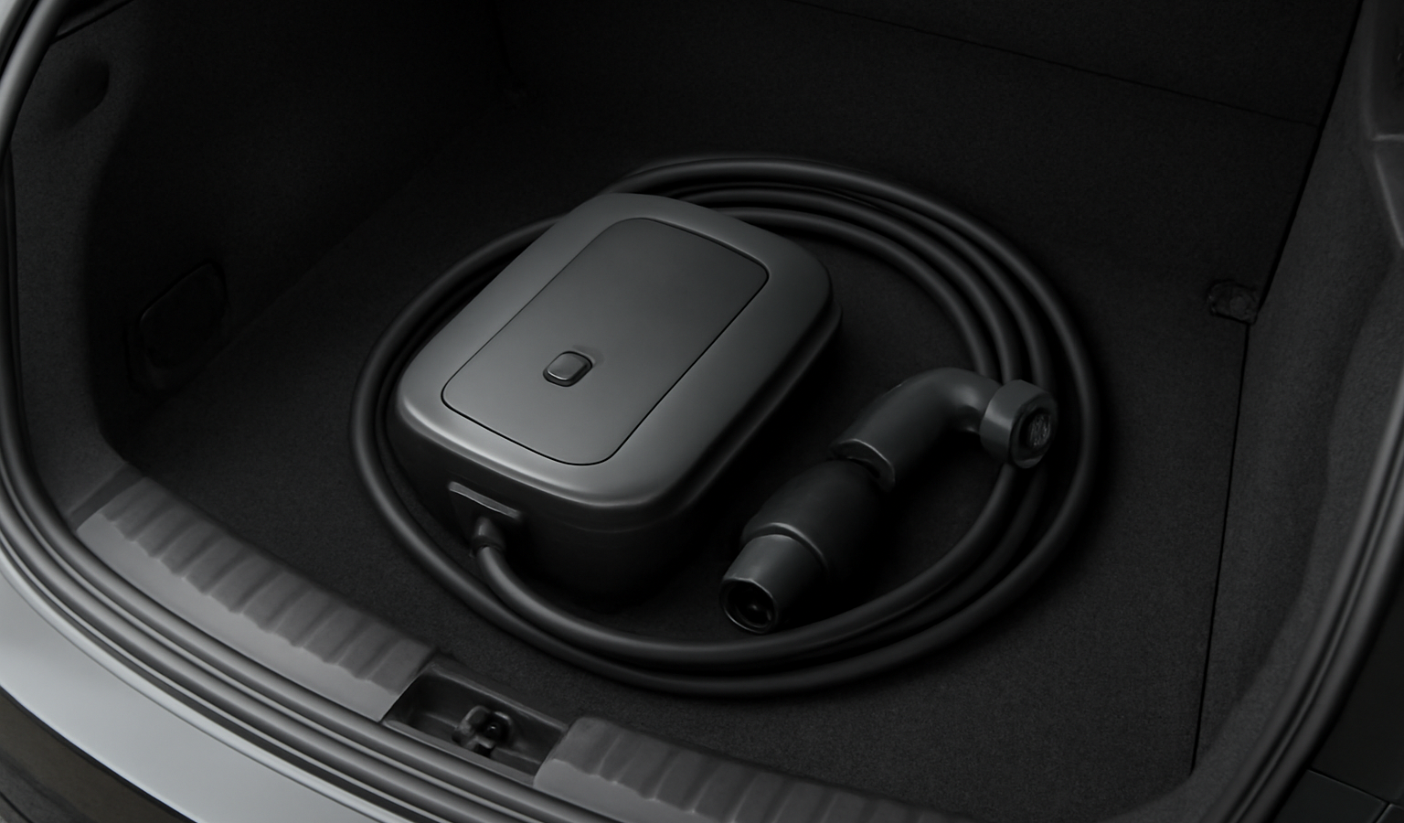 borne de recharge portable dans un coffre