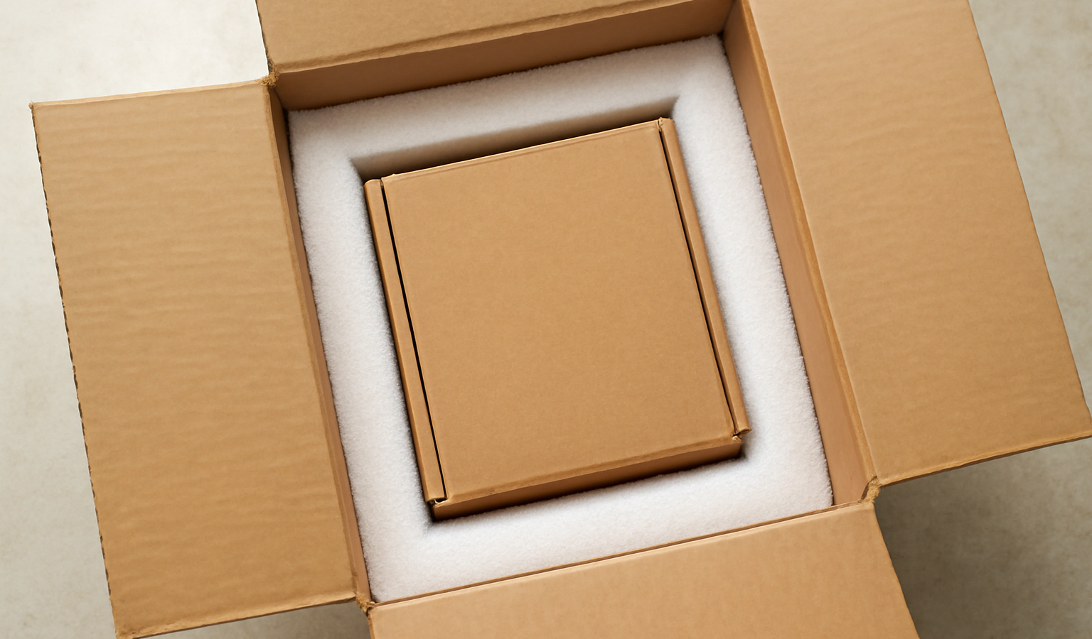 cartons calés avec mousse pour expédition