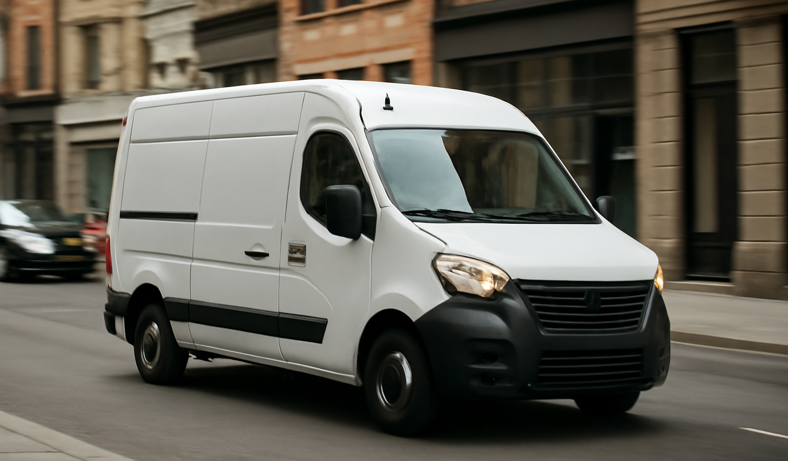 camionnette effectuant plusieurs livraisons en ville