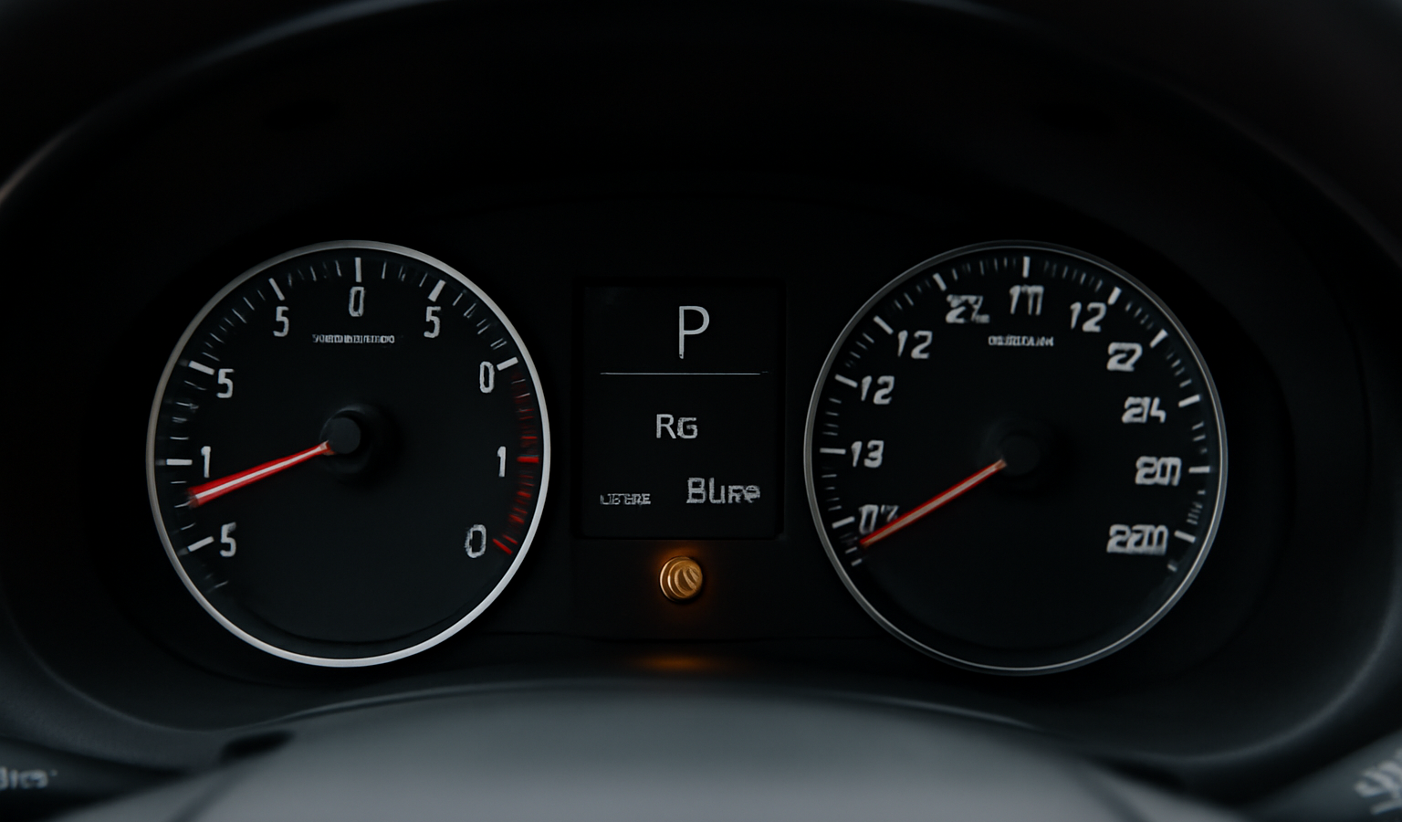 tableau de bord voiture avec voyant allumé