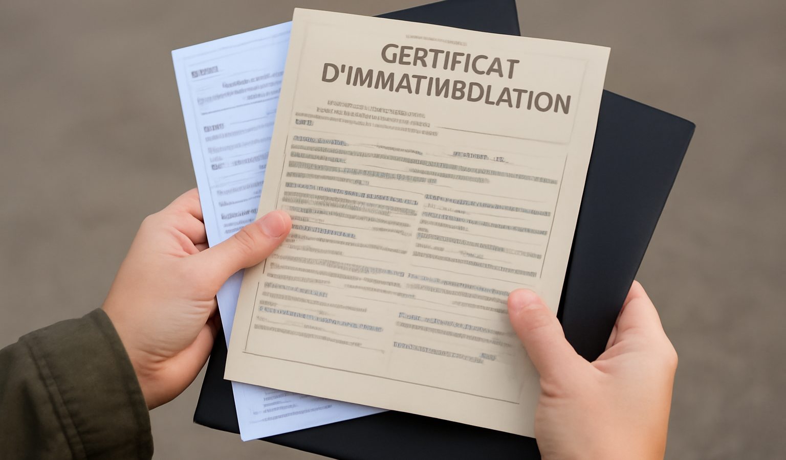 mains tenant certificats et dossier administratif voiture
