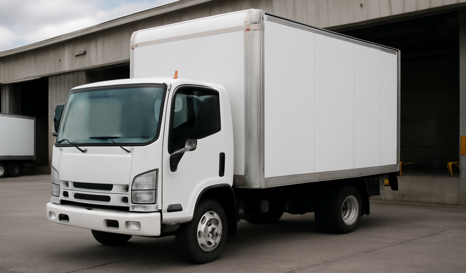 camion de livraison urbain au depot