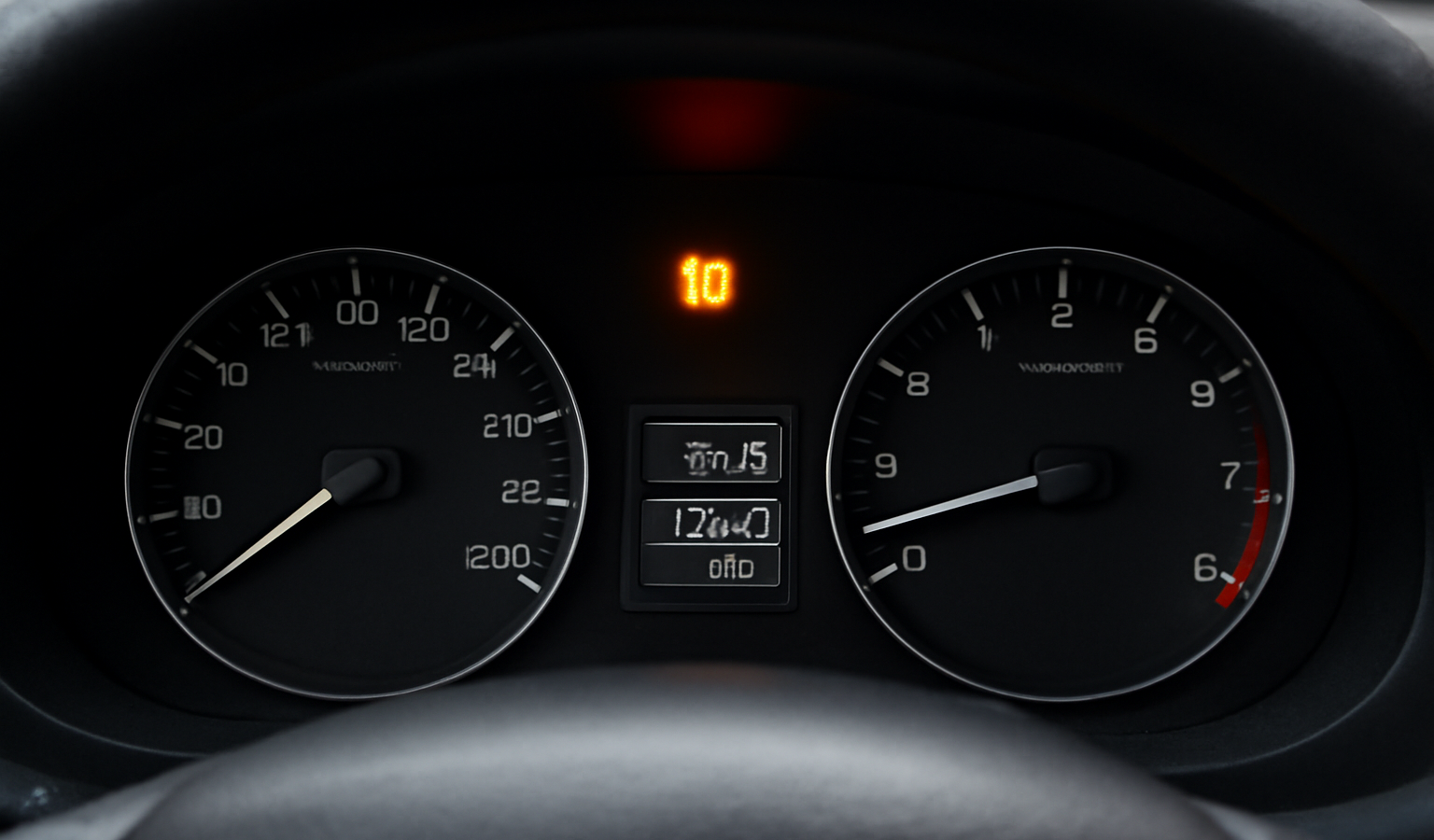 tableau de bord voiture avec voyant allumé