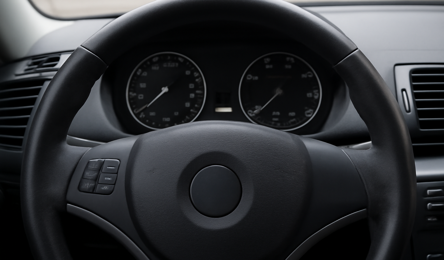 volant et compteur d une voiture diesel