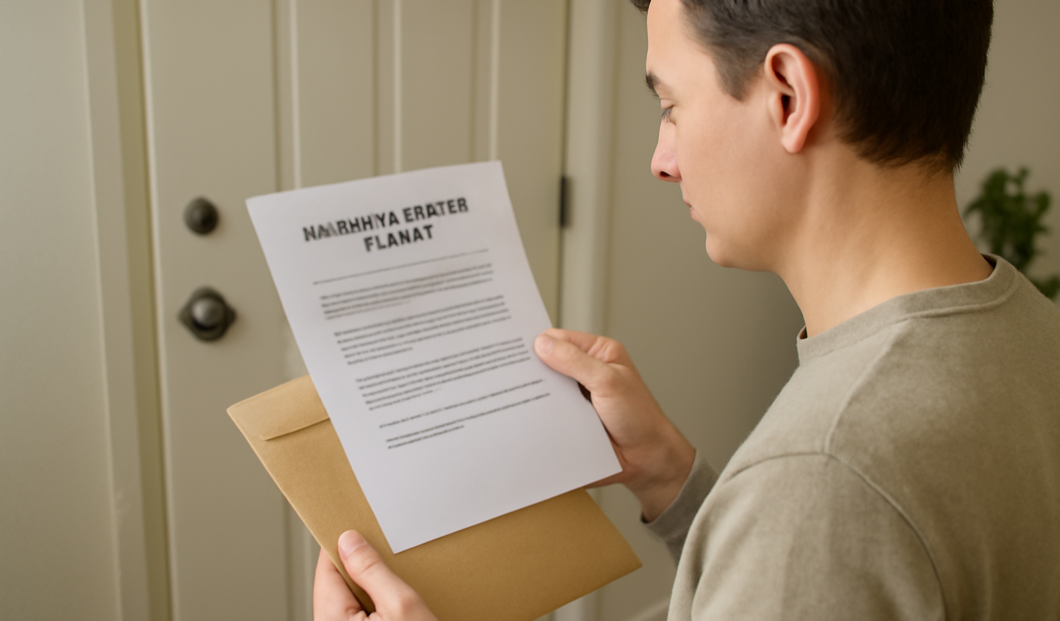 personne recevant courrier administratif a domicile