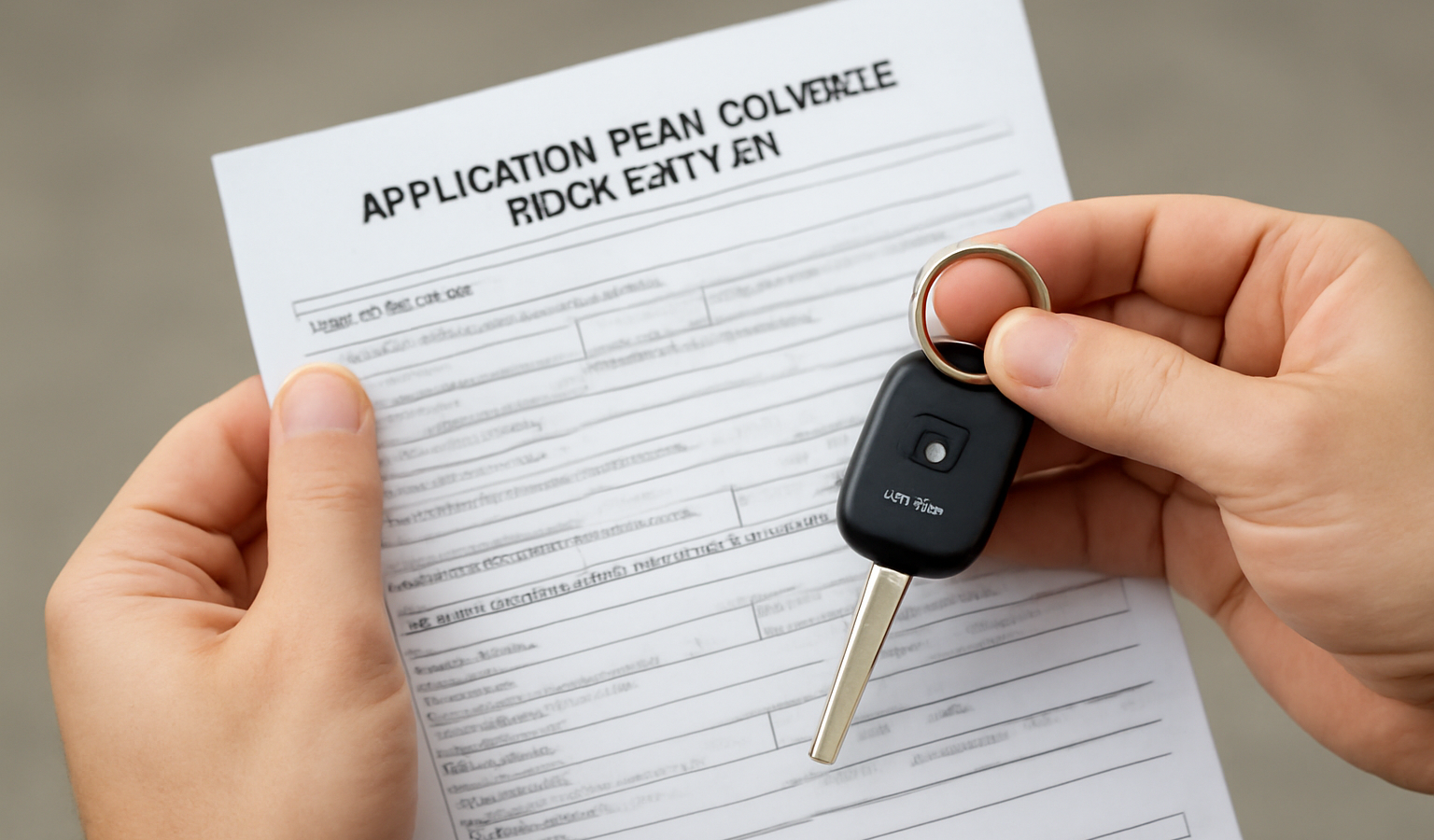mains tenant formulaire d'immatriculation et clés