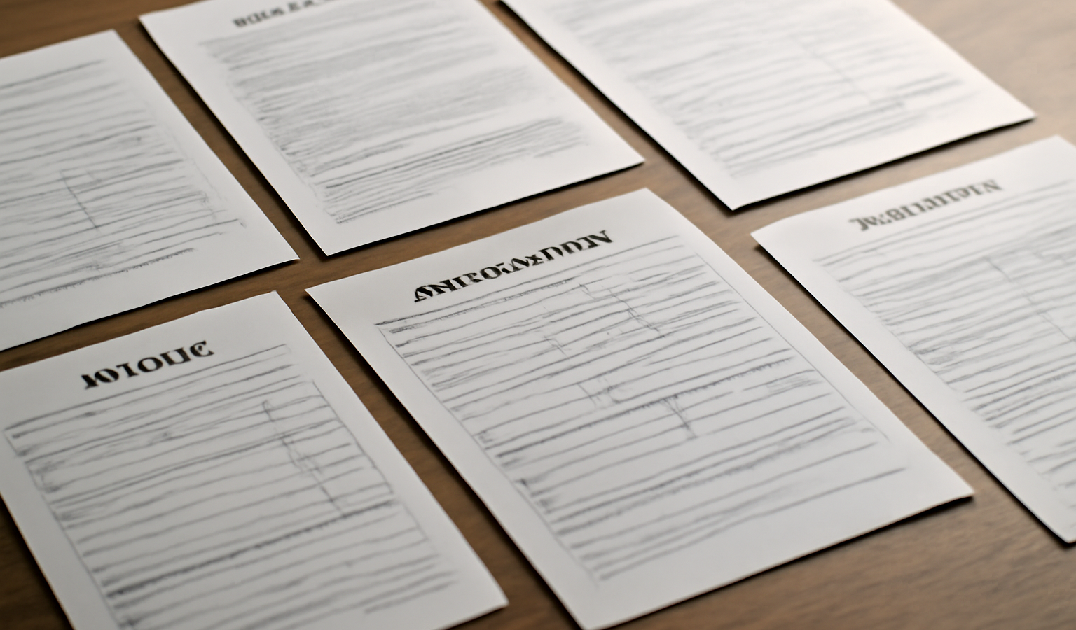 documents administratifs étalés sur table