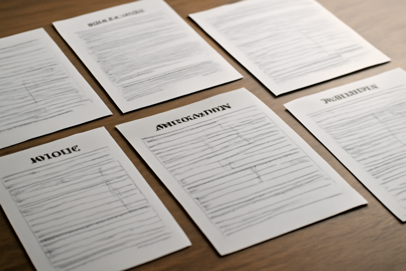 documents administratifs étalés sur table