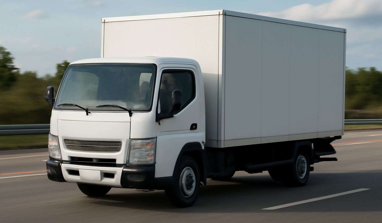 camion de livraison circulant sur voie rapide