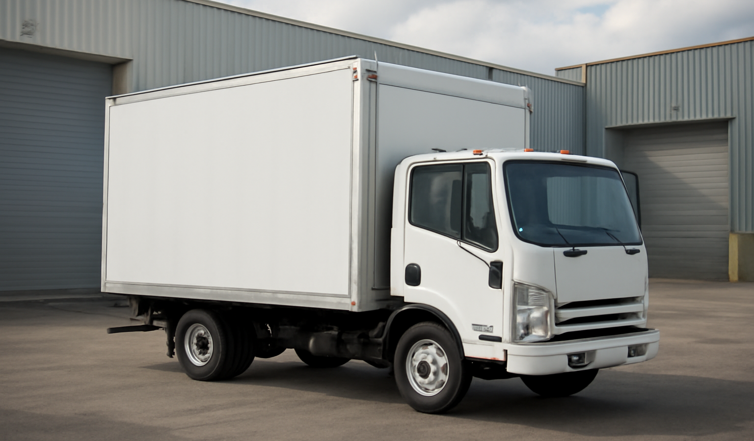 camion de livraison dans zone industrielle
