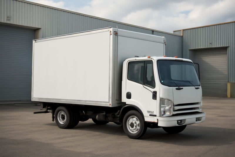 camion de livraison dans zone industrielle