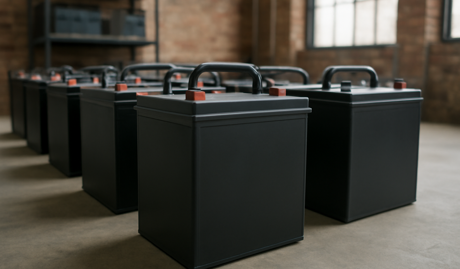 stock de batteries echangeables dans entrepot urbain
