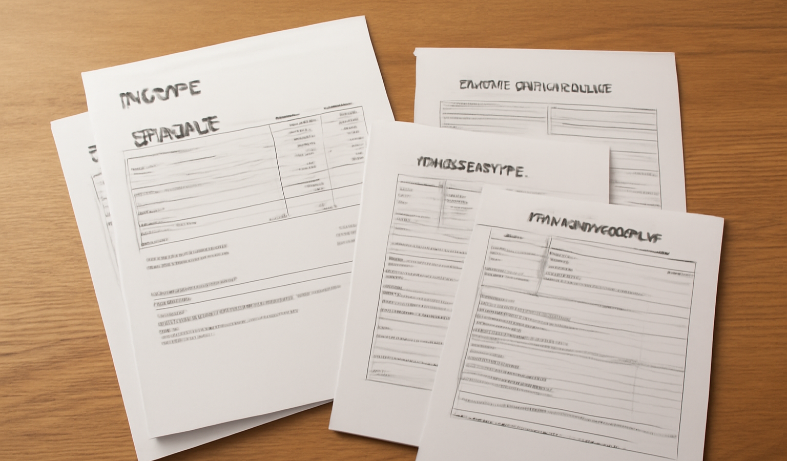 factures et papiers de voiture organisés