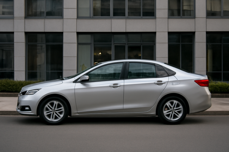 voiture de société garée devant immeuble bureaux