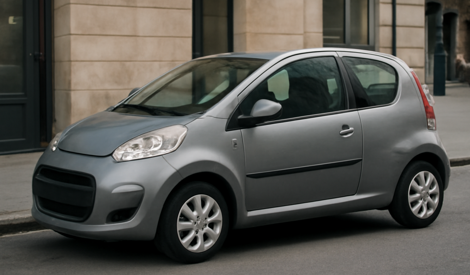petite voiture compacte garée en ville