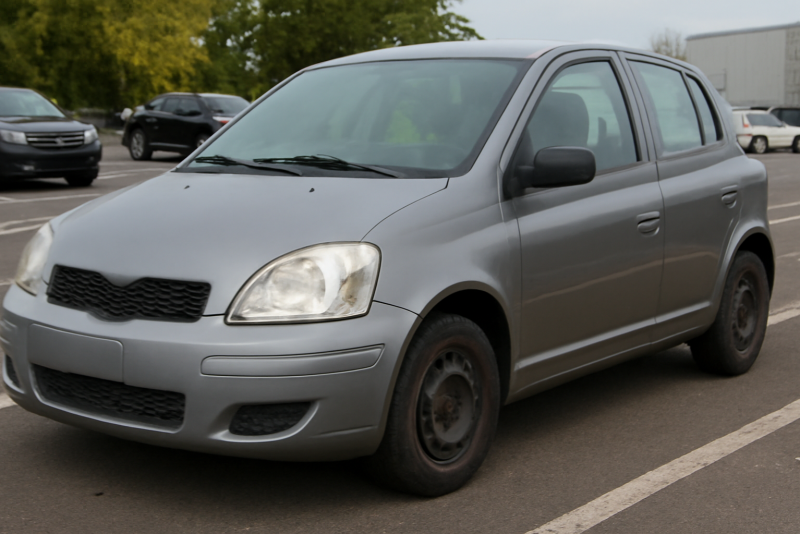 voiture compacte d'occasion sur parking