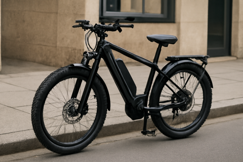 velo electrique robuste sur trottoir