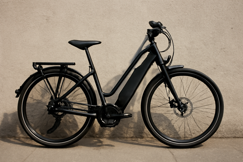 velo electrique appuye contre un mur